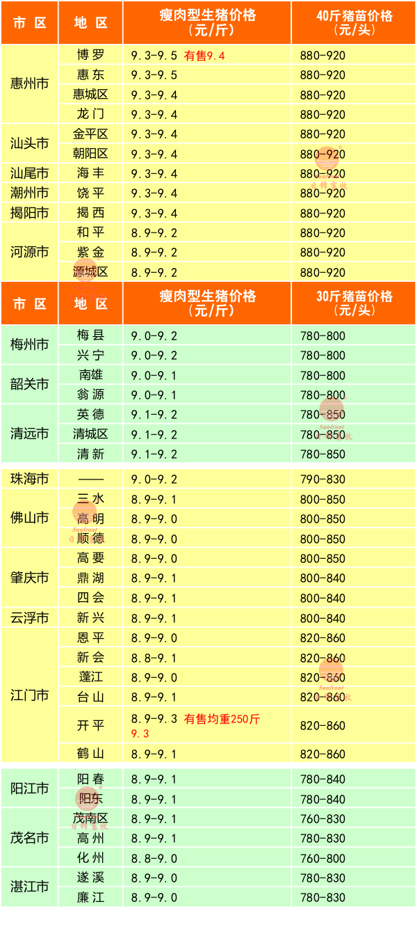 广东猪价